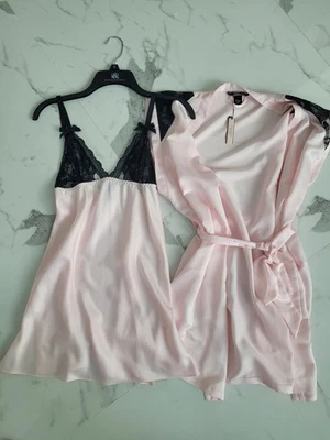 Victorias Secret Satin Robe And Nightgown New With Tags