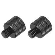 2PCS Mic Stand Adapter 1/4 Female to M8 Male Screw Thread for Camera Tripod