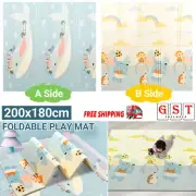 Foldable Baby Kids Play Mat Crawling Picnic Alphabet Floor Rug 200*180*1cm XPE
