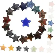 UTHCLO 30Pcs Lovely Decorative Stone Adornments Natural Star Ornaments for Home Office Chic Mixed Color Office Desk Accents Refreshing Tabletop Decor