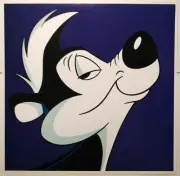PEPE LE PEW SQUARE FACE PRINT Looney Tunes Warner Bros Exclusive 1990's