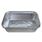 10 Large Aluminium Foil Food Containers Trays + Lids Takeaway Food Containers