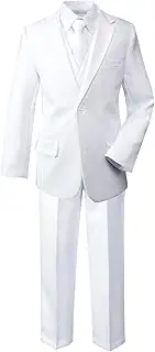 [Spring Notion] Big Boys' Modern Fit Dress Suit Set White