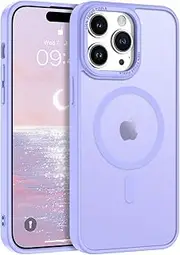 [VENINGO] iPhone 14 Pro Max Case, Comfortable and Skin-Friendly Frosted Translucent Back Phone Cover Compatible with Magsafe, Anti-Fingerprint Matte Case for iPhone 14 Pro Max 6.7 Inch, Purple