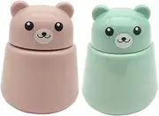 PLAFOPE Manual Pill Abs Plastic Portable Tablets Crusher Bear Design Pill Accessory Sturdy Grinders for and Girls-friendly Storage Case