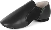 [Asyusyu] Jazz Shoes Neo-Flex Slip on Soft PU Leather Jazz Shoes, Modern Split Sole Dance Shoes for Kids