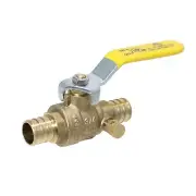 100 Pcs. XFITTING 3/4" Pex Ball Valve with Drain, Pex B, Lead Free, 24-3-7=100