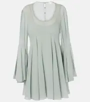 [Chloe] Chloé Silk chiffon minidress AU 18 green