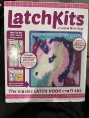 Unicorn Latch Hook Kit Wall Art Or Mini Rug Kids Craft