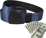 [Fisssure] Money Belt for Travel, Safety Money Belt, Belt with Money Pocket, Security Money Belt for Valuables, Travel Anti-Theft Belt, Cashsafe Wallet Belt, Safe Waist Belt for, darkblue, Siehe