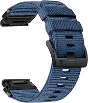 [Abanen] Rugged Nylon Watch Bands for Garmin Fenix 7X / Fenix 6X / Fenix 5X/Enduro 2, Quick Fit 26mm Adjustable Woven Nylon Sports Wrist Strap with Stainless Steel Clasp for Tactix 7 Pro, epix Pro 51mm