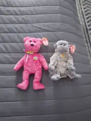 Set of 2 Brand New Beanie Babies- "Decade" and "Virunga". Ships Fast!