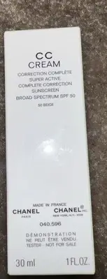 CHANEL CC CREAM Complete Correction Sunscreen Broad Spectrum SPF 50 - 50 Beige