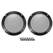 Speaker Grill Cover (w Screws), [for DIY] - 8"/Black/2Pcs