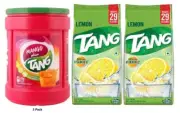 Tang Mango Instant Drink Mix Plastic Jar 750g + Lemon Refill 2x500g - 3 Pack