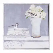 Galleries Hydrangeas in vase Framed Canvas Print 90x90cm