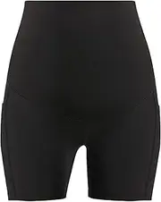 [Generic] Maternity Pants Solid Color High Waisted Elastic Yoga Shorts Belly Support Pants Daily Workout Pregnancy Leggings Plus Size