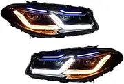 Compatible For BMW F10 F11 F18 525i 530i 535li 2010-2017 LED Auto Headlights Assembly Upgrade BMW G30 G38 Style Projector Lens Accessories(For 10-13 Xenon)