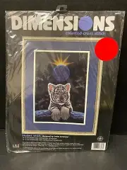 Dimensions Cross Stitch Kit Silent Vigil 3893 Schim Schimmel Tiger SEALED