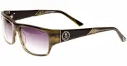 Ed Hardy Sunglasses Skull & Crossbone - Olive Horn with Case and Box