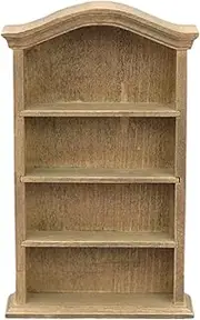 Mini Bookshelf for Dollhouse, 1:12 Scale 6.1x1.1x3.7 Wooden Shelf, DIY Funny Decorative Furniture for Mini Books & Play Gift, Style 2