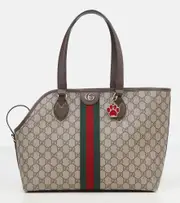 [Gucci] Gucci GG leather-trimmed pet carrier