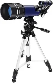 Astronomical Telescope,for Kids Beginners,Adults 70mm Astronomical Refractor Telescopes Monocular,with Height Adjustable Tripod,Ph