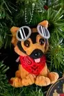 Fallout 4 Dogmeat Keychain Companion Mini Plush Figure Dog Ornament