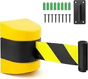 Riksam 5M Wall Mount Barrier Tape Safety Warehouse Workshop Crowd Retractable