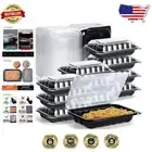 Large 27oz BPA-Free Clamshell Containers - Microwave & Freezer Safe 30 Pack