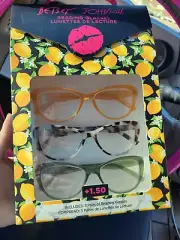 New Betsey Johnson colorful reading glasses +1.5