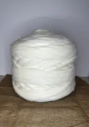 28 Pound Bump Of Fine Merino Wool Roving/Top, Natural White 25 Micron