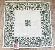 NWT 34" Square Haller Textilwerke Austrian Folklore Cloth Tiroler Heskunst Antiq