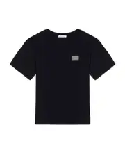 Dolce Gabbana Kids Logo Tag Jersey T-Shirt 8Y,14Y,12Y,10Y Black