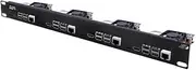 1U Rack Kit Compatible with Raspberry Pi 4B Board 19″ Rackmount Supports Up to 4 Units Optimizing Your Workspace