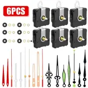 6PCS DIY Wall Clock Movement Mechanism Hand Replacement Part Set Tool Kit