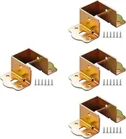 STARTIST 4Pcs Bed Rail Brackets Bed Frame Hardware Bed Beam Connector for Connecting to Wood, Headboards, and Foot Boards with Screws, 35mm
