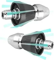 (2set）Pressure Washer Sewer Jetter Nozzle with Stainless Steel, Durable Design Sewer Jet Nozzle,Pressure Drain Jetter Hose Nozzle,1/4'' Quickly Connector, 5000 PSI Orifice 6.5