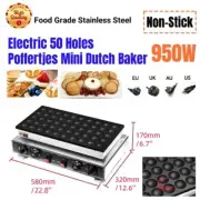 50 holes Poffertjes Nonstick Electric Mini Dutch Pancake Baker Maker Commercial