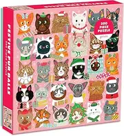 Galison Festive Furballs 500 Piece Puzzle Multicolor