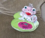 Aurora World Frog My Pad Or Yours? Plush Valentine's Day Love Pink Red Green New