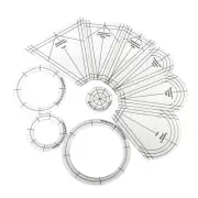 10 Pieces Plate Template Multifunction Patchwork Ruler for