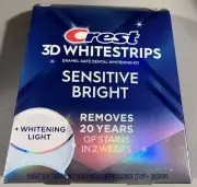 Crest 3d Whitestrips Sensitive Bright 1 Light + 28 Strips, Exp 2027