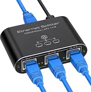 Ethernet Splitter 1 in 3 Out High-Speed 1000Mbps Network Splitter [3 Devices Share Network] RJ45 LAN Separator Adapter with USB Power Cord Internet Separator for Cat6/7/8 Cable