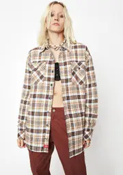 [Dickies Girl] Oversized Plaid Flannel