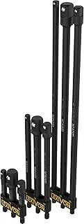 [LEXIVON] 9-Piece Impact Grade Socket Adapter Set - 3", 6", and 12" Extension Bit With Holder | 1/4", 3/8", and 1/2" Drive, Adapt Your Power Drill To High Torque Impact Wrench (LX-106)