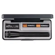 Mini Pro LED Flashlight With 2 AA Batteries (Black)