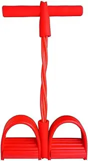 Pedal Exerciser Multi-Function Tension Rope Bands for Fitness Exercises Elastics Tape Home Resistance Bands 4 Tube Elastic Pedal Ankle Puller Foot Pedal Exerciser (Size : Red)