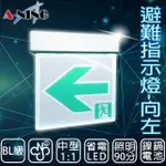 【A-NING】1：1 BL級 避難方向指示燈-壁掛式 單面 向左款(LED投光式│居家安全│CNS ISO消防認可)