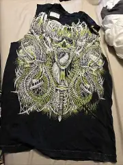 Affliction CAUSTIC ABYSS TANK SLEEVLESS MEN SZ MED BLACK